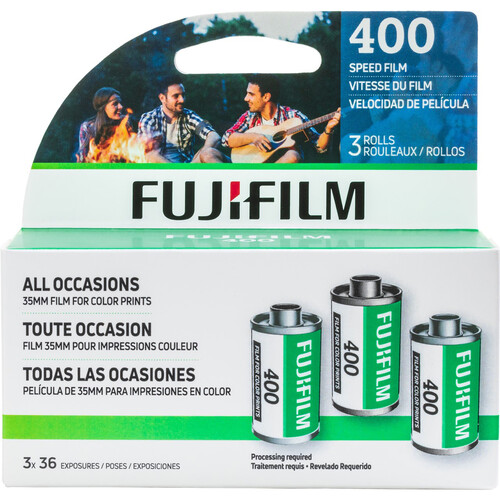 Fujifilm 400 Color Negative 35mm Film, 36 Exposure - 3 Pack