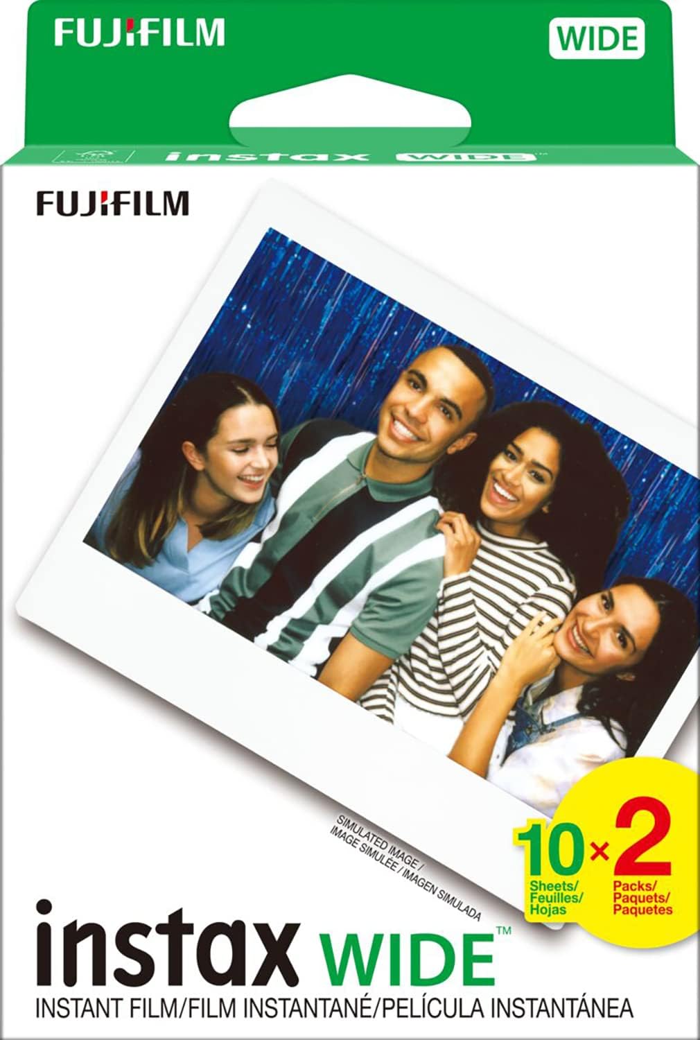 Fujifilm Instax Wide Instant Color Film, Twin Pack-20 Prints
