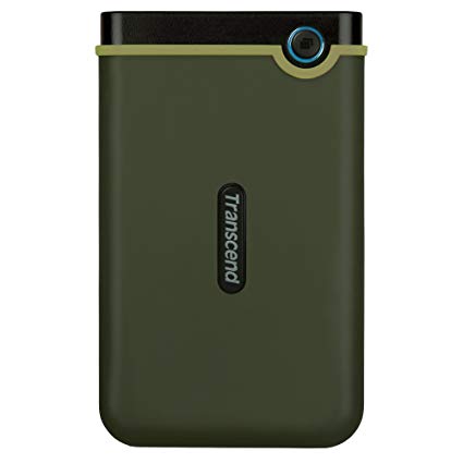 Transcend 2TB 3.1 USB StoreJet 25M3 Portable Hard Drive, Military Green
