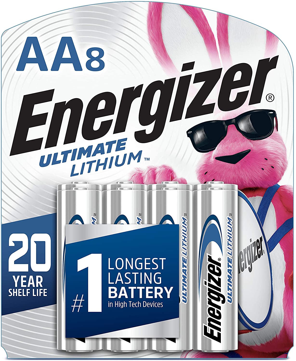 Energizer Ultimate Lithium AA Batteries, 8 pack