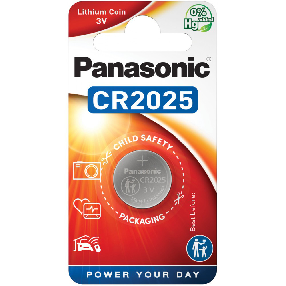 Panasonic CR2025 3V Lithium Coin Cell Batteries