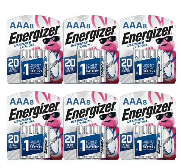 Energizer Ultimate Lithium AAA Batteries, 48 Batteries