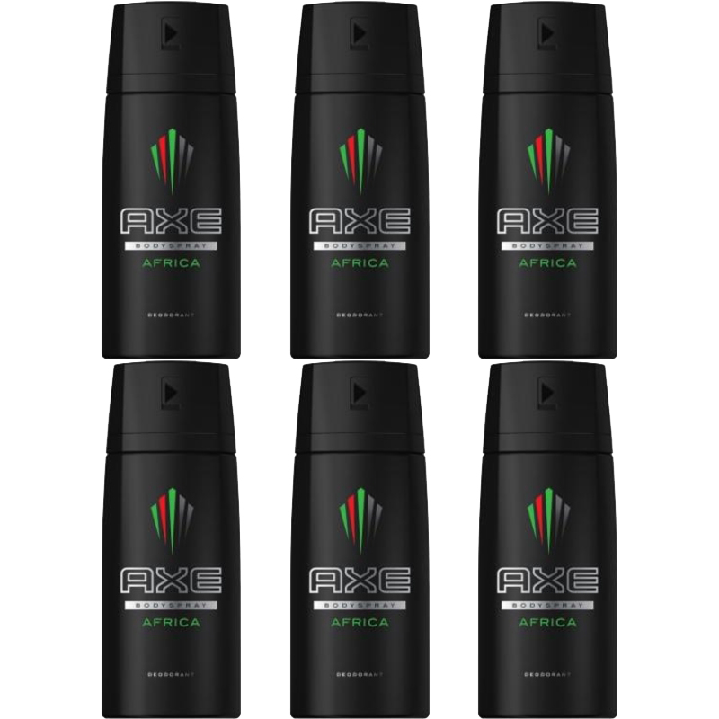 Africa Mens Deodorant Body Spray, 6 Pack