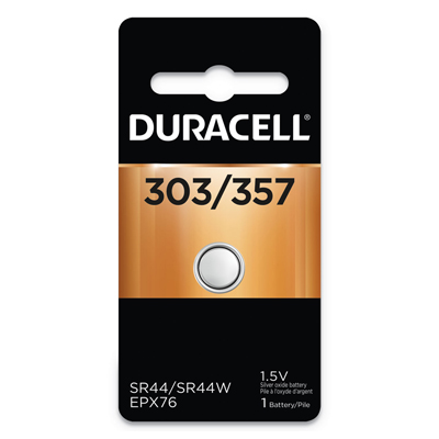 Duracell 303/357 Silver Oxide Coin Battery