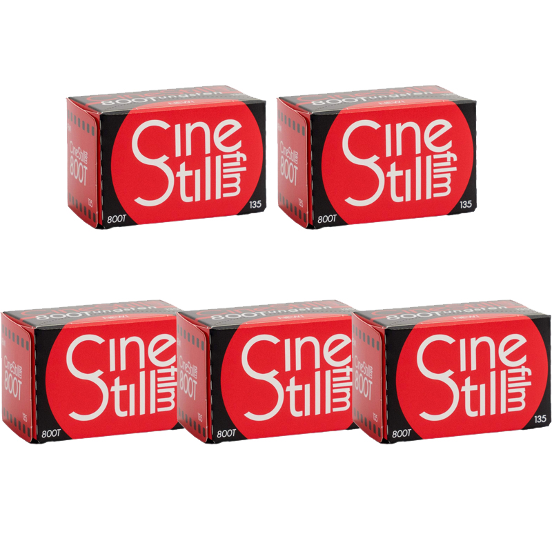 Cinestill 800T Tungsten 800 ISO 36 Exposure 35mm Color Film, 5 Rolls