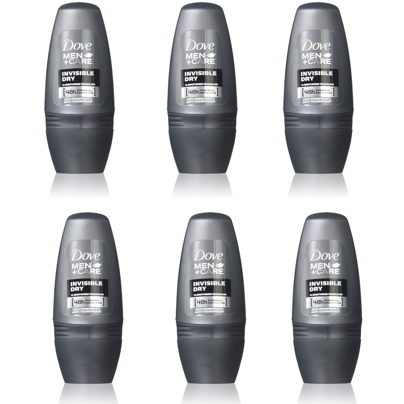 Dove Men Care Invisible Dry Roll On Antiperspirant Deodorant 6 Pack