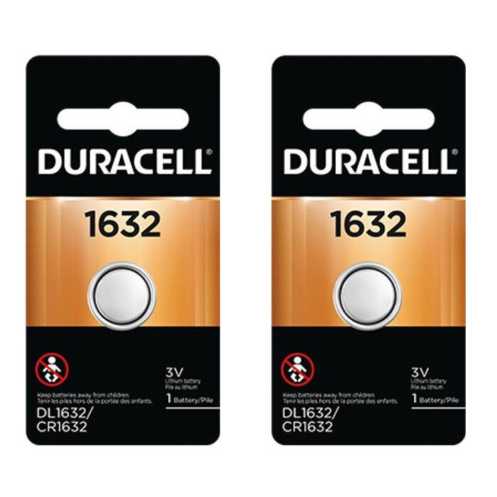 Duracell 1632 Lithium 3V Coin Cell Battery, 2 Pack