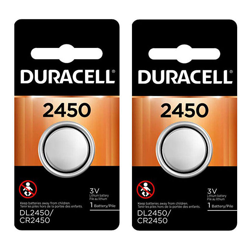 Duracell CR2450 Lithium 3V Coin Cell Battery, 2 Pack