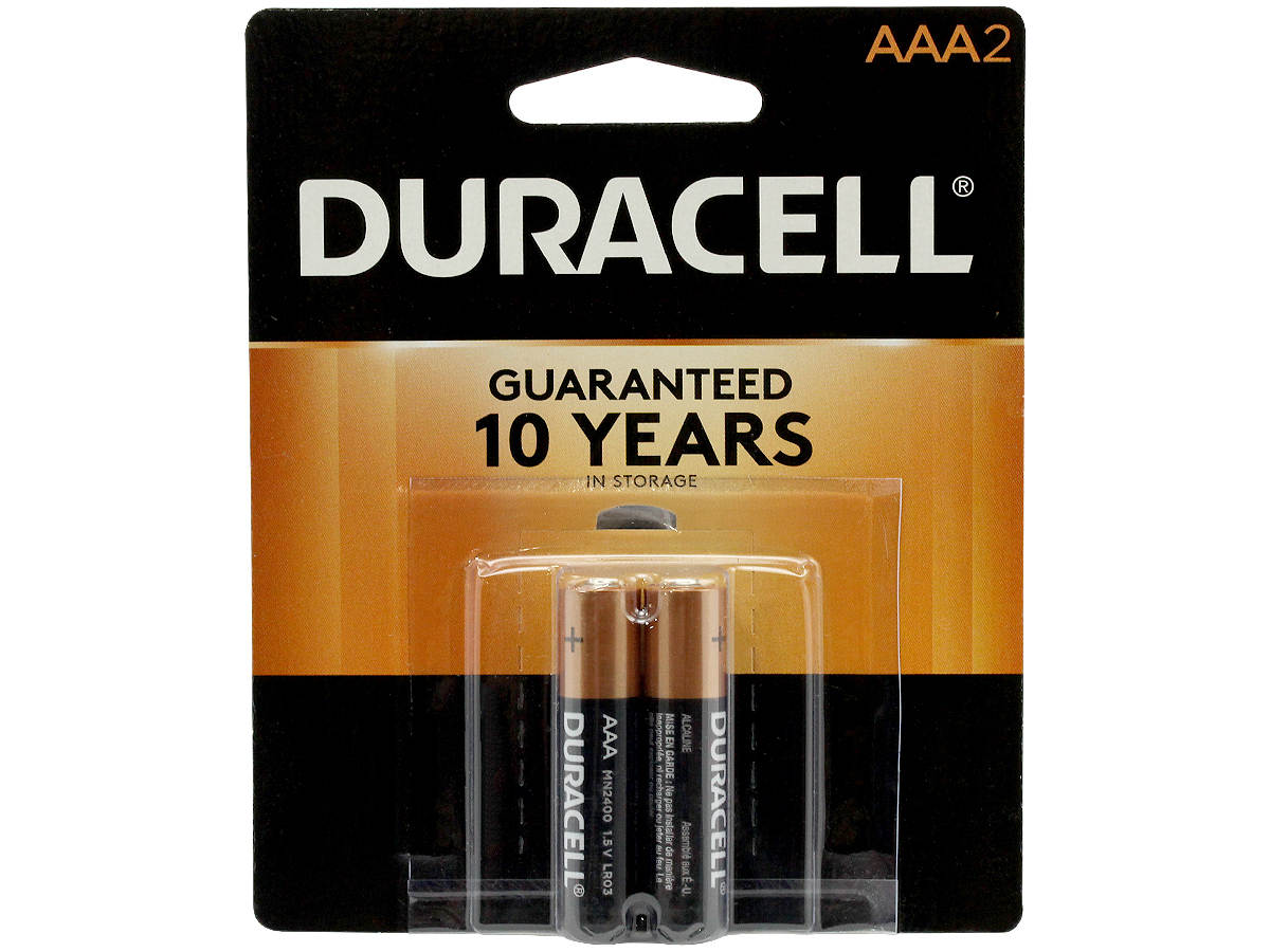 Duracell AAA 2 Pack Coppertop Alkaline Batteries