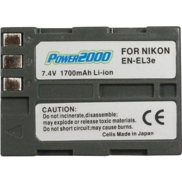 Power2000 EN-EL3E Lithium-Ion Battery Replacement for Nikon