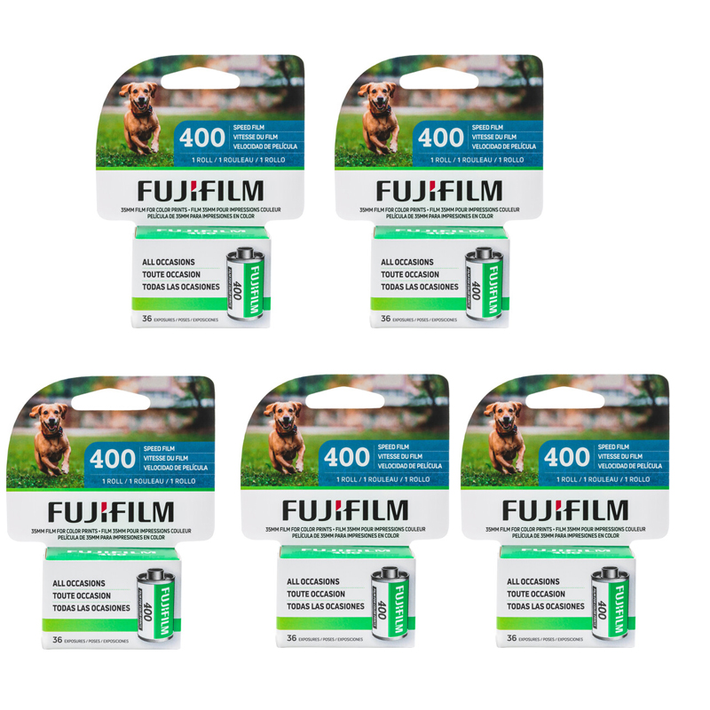 Fujifilm 400 Color Negative 35mm Film, 36 Exposure, 5 Rolls