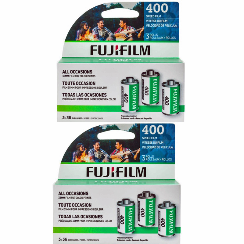 Fujifilm 400 Color Negative 35mm Film, 36 Exposure - 2 x 3 Pack= 6 Rolls