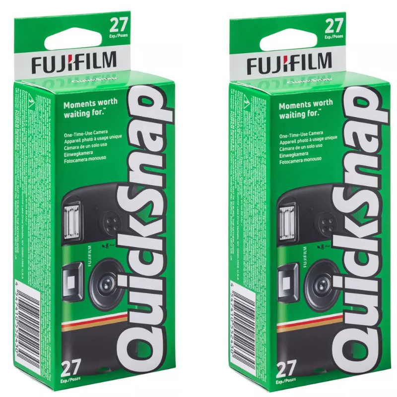 Fujifilm QuickSnap Flash 400 Single Use Disposable Camera, 2 Pack