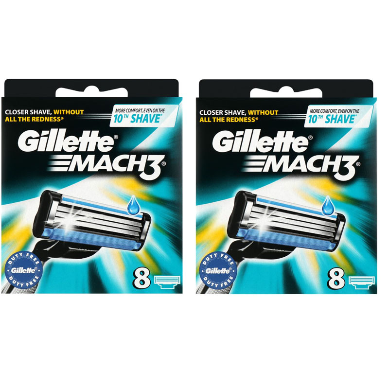 Gillette Mach3 Mens' Razor Blade Refills, 16 Cartridges