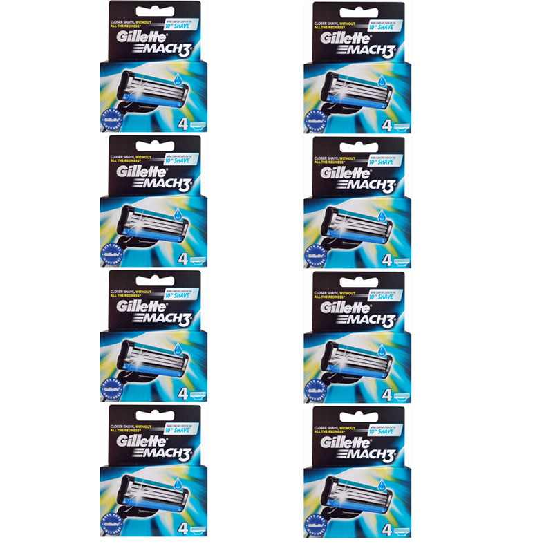 Gillette Mach3 Mens' Razor Blade Refills, 32 Cartridges