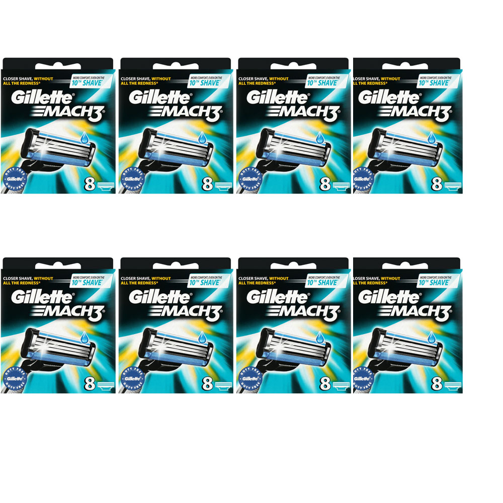 Gillette Mach3 Mens' Razor Blade Refills , 64 Cartridges