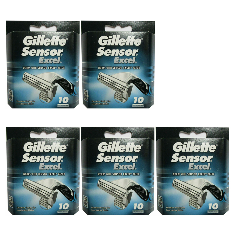Gillette Sensor Excel Cartridges for Men, 50 Refills
