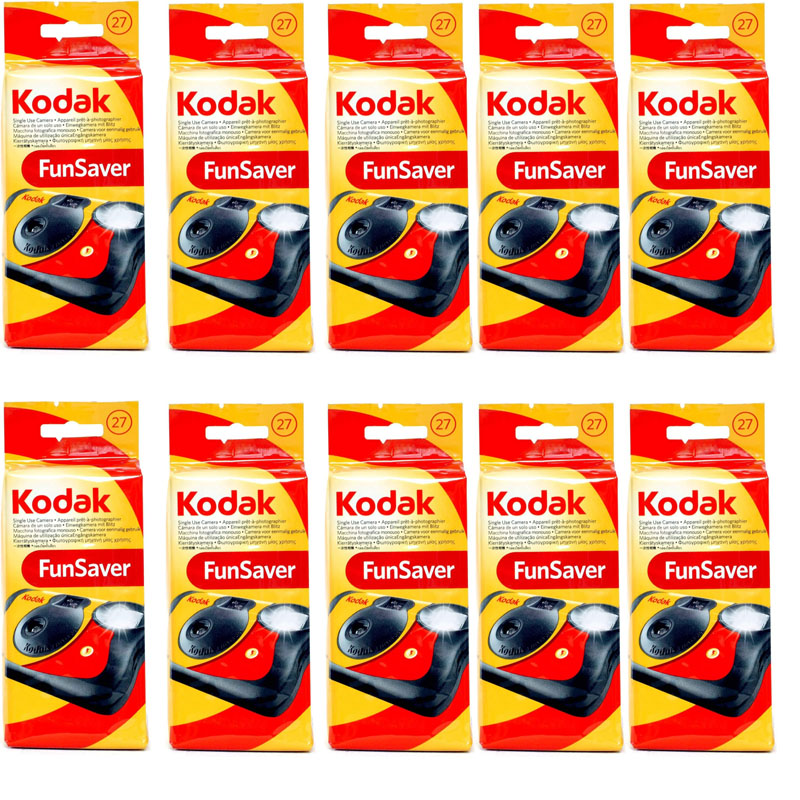 Kodak Funsaver Single Use 35mm Camera with Flash, 10 Pack