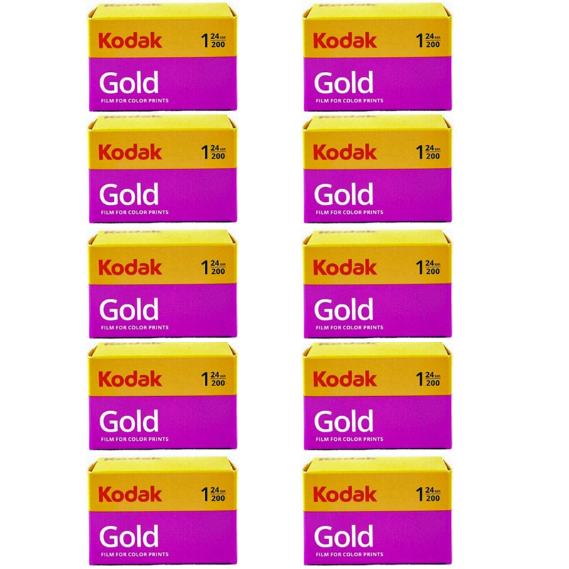 Kodak Gold 200 24 Exposure 35mm Color Print Film, 10 Rolls