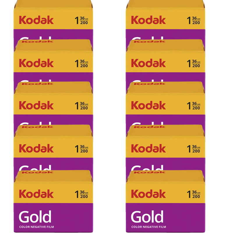 Kodak Gold 200 36 Exposure 35mm Color Print Film, 10 Rolls