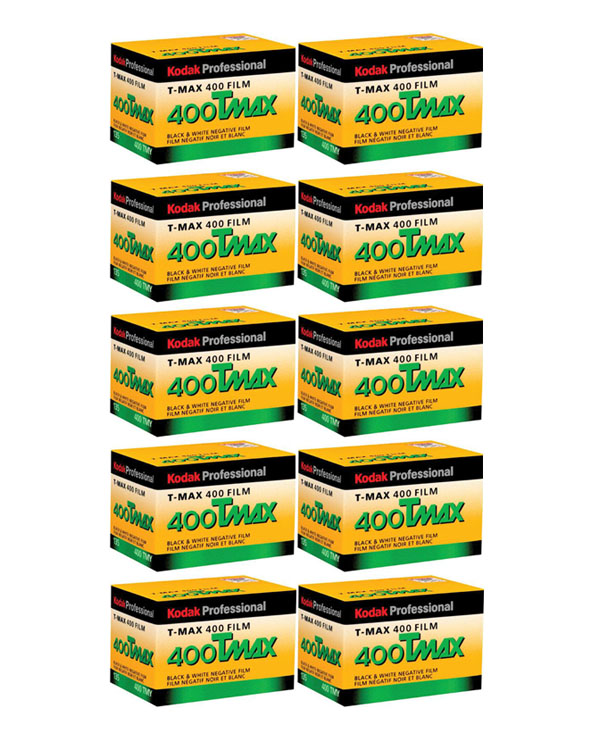 Kodak Professional T-Max 400 TMY 36 Exp. Black & White Print Film, 10 Pack