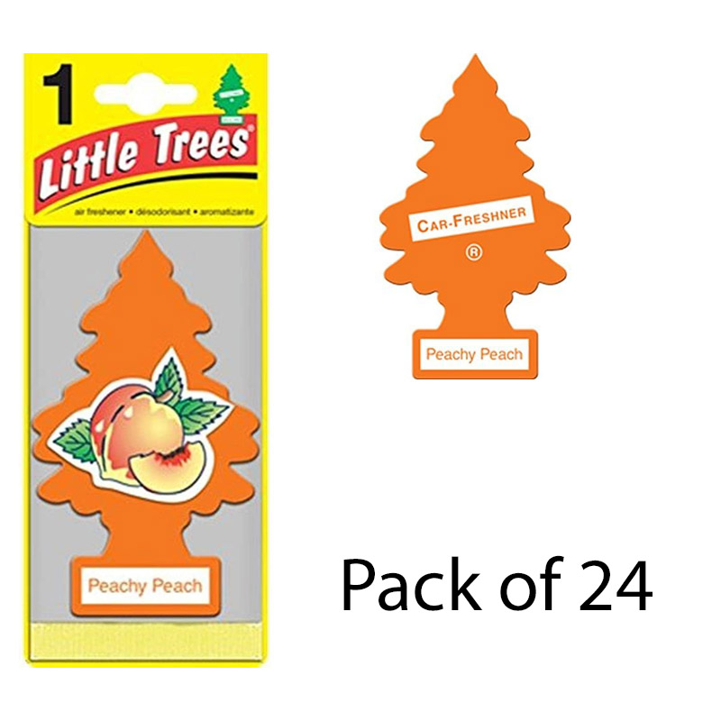 Little Trees Peachy Peach Air Fresheners, 24 Count