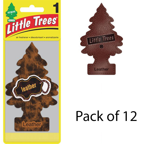 Little Trees Leather Scent Hanging Air Fresheners, 12 Count