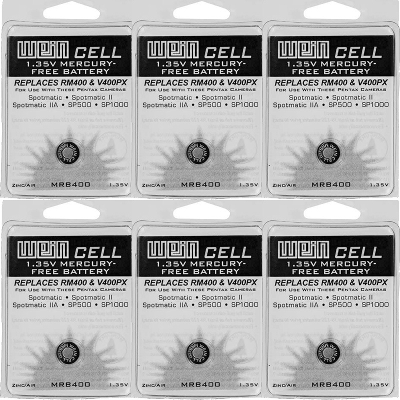 Wein Cell MRB400 Mercury Free 1.35V Battery, 6 Pack