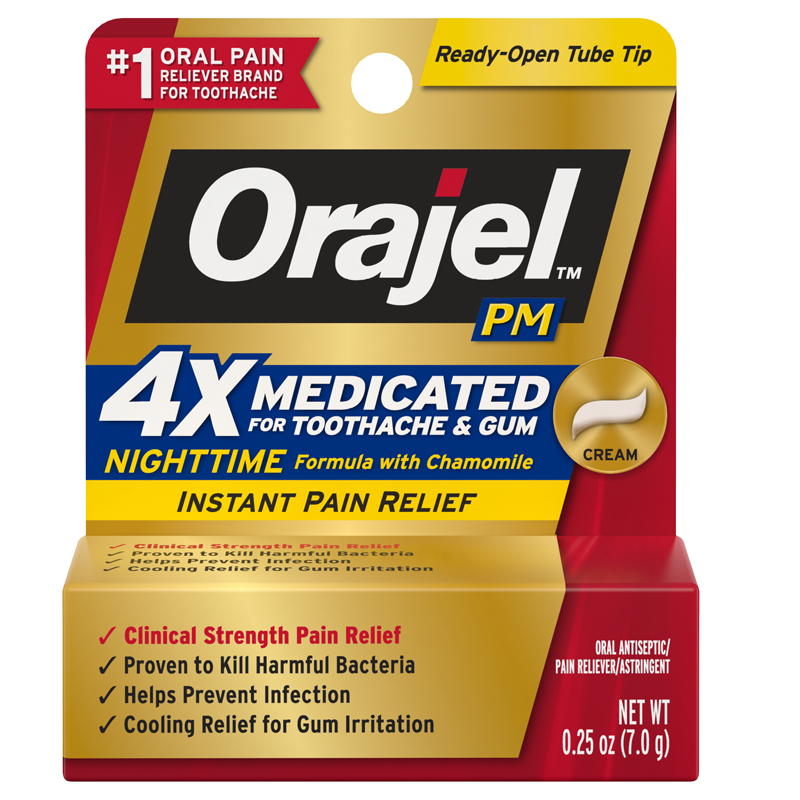 OraJel PM 4X Medicated Fast Acting Pain Relief Gel for Toothache and Gum, .25 oz