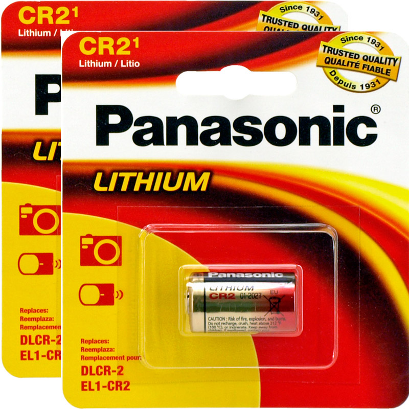 Panasonic CR-2 3V Lithium Batteries, 2 Pack