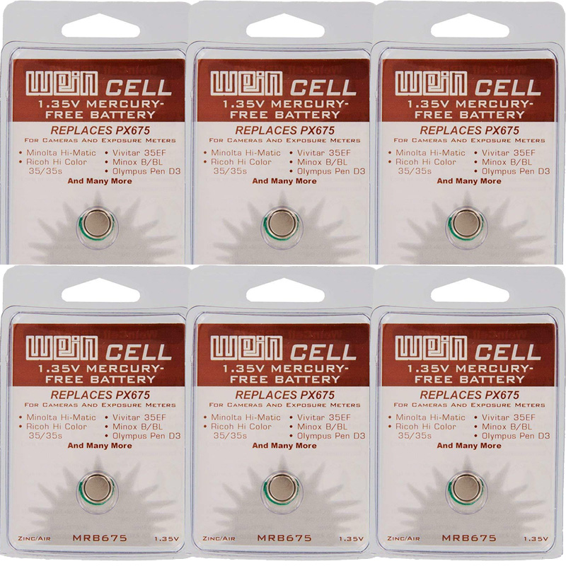 Wein Cell MRB675 Mercury Free 1.35V Battery, 6 Pack