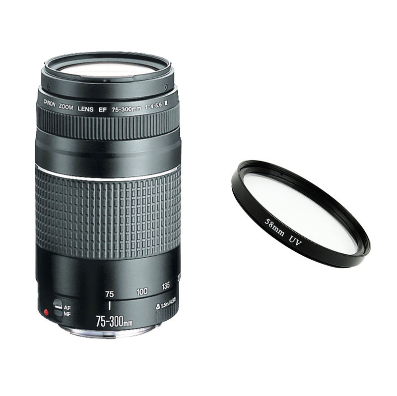 Canon Ef 75 300mm F 4 5 6 Iii Autofocus Telephoto Zoom Lens 58mm Lens Filter