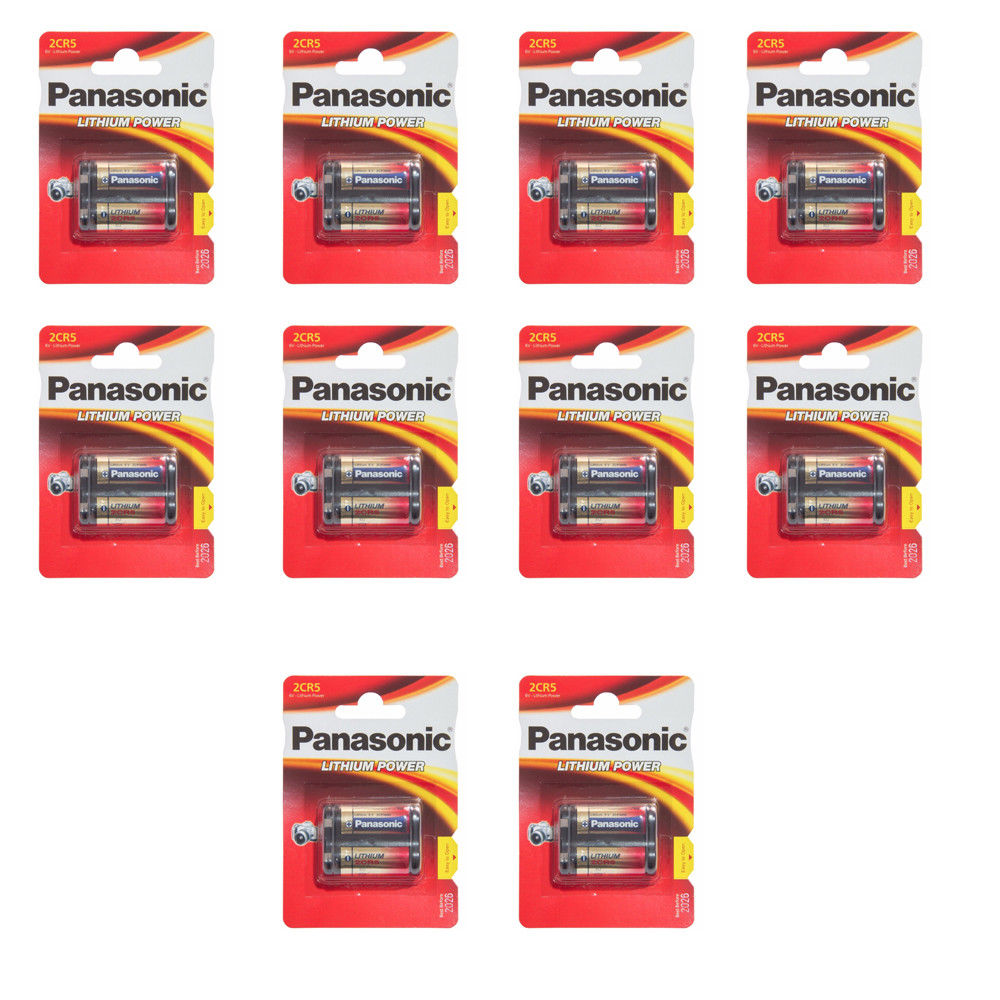 Panasonic 2CR5 Lithium Battery (6 Volt), 10 Pack