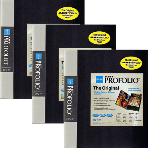 Itoya Art Profolio Original 8 1/2" x 11" Storage/Display Book Album, 3 Pack