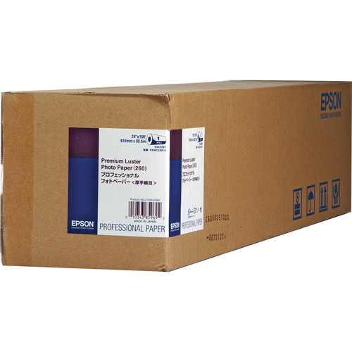 Epson 24x100 Premium Luster Photo Paper, Roll