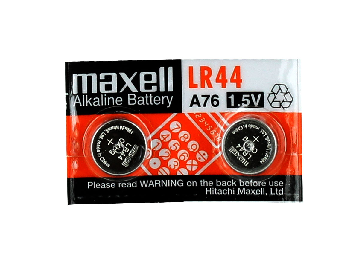 Maxell LR44 / A76 1.5V Alkaline Button Cell Battery 2 Pack