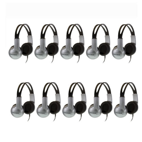 Koss UR-10 Closed-ear Design Stereo Headphones, 10 Pack