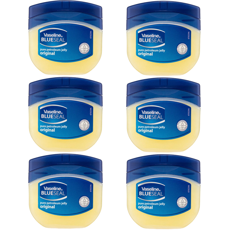 Vaseline Original Pure Petroleum Jelly, 50ml Travel Size, 6 Pack