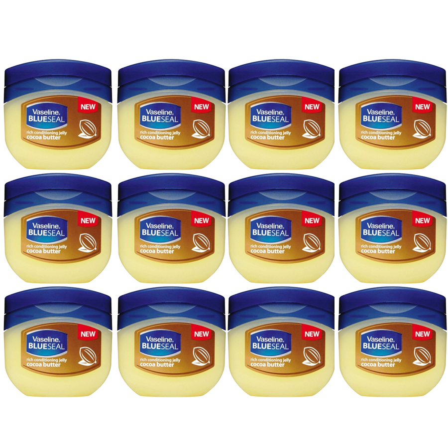 Vaseline Cocoa Butter Pure Petroleum Jelly Travel Size 50ml/1.7 oz, 12 Pack