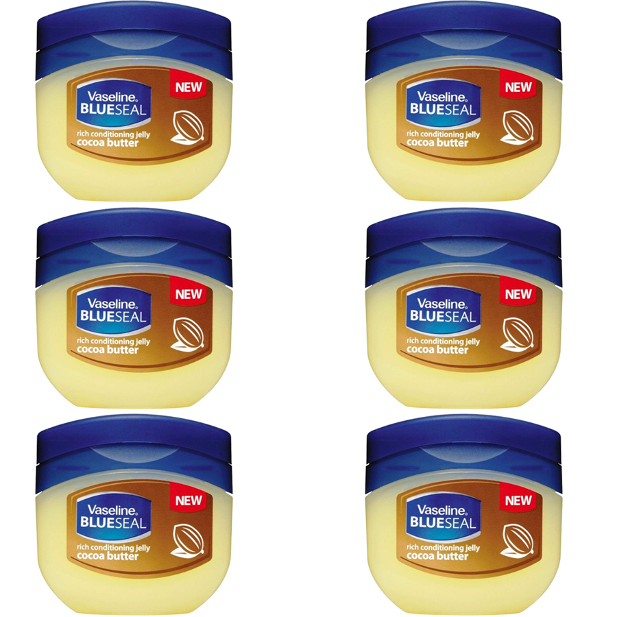 Vaseline Cocoa Butter Pure Petroleum Jelly Travel Size 50ml/1.7 oz, 6 Pack