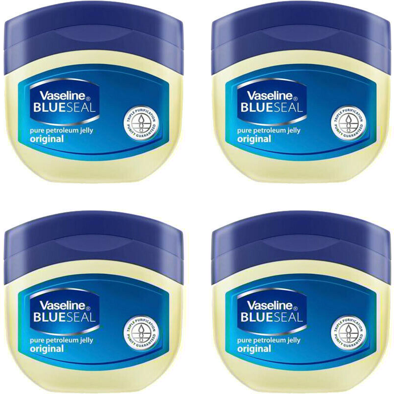 Vaseline Pure Petroleum Jelly Original 50ml Travel Size, 4 Pack