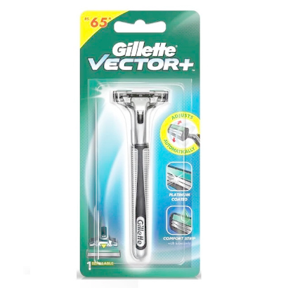 Gillette Vector+ Razor Handle with 1 Refill Blade